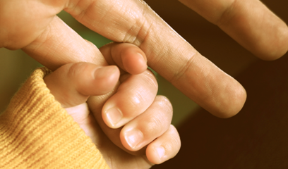 Salvation: How Can I Stay Saved? Baby Clinging to Adult Hand